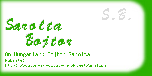sarolta bojtor business card